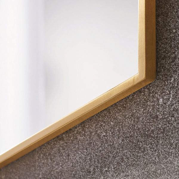 Origins Living Brushed Brass Docklands Mirror 800 x 500mm #2
