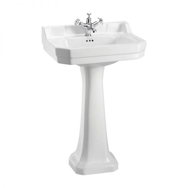 Burlington Edwardian 560mm Rectangular Basin and Pedestal B4