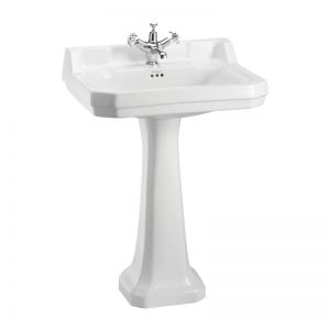 Burlington Edwardian 610mm Rectangular Basin and Pedestal B5