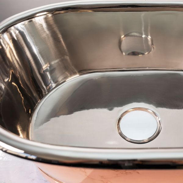 BC Designs Nickel and Copper Countertop Basin 530 x 345mm BAC055 #3