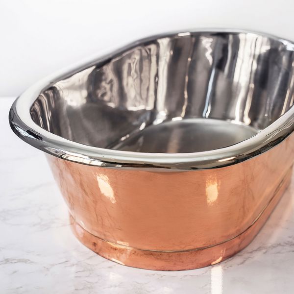 BC Designs Nickel and Copper Countertop Basin 530 x 345mm BAC055 #4