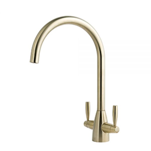 JTP Blink Brushed Brass Swivel Kitchen Mixer Tap