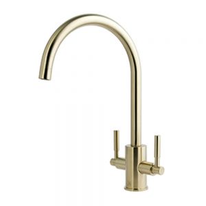 JTP Newbury Brushed Brass Swivel Kitchen Mixer Tap