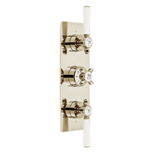 Vado Booth &amp; Co Axbridge Nickel 3 Outlet Concealed Thermostatic Shower Valve