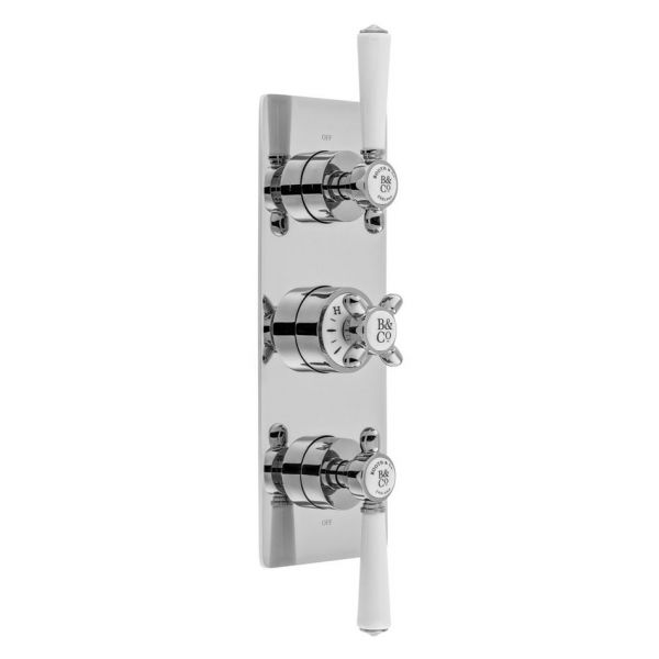 Vado Booth &amp; Co Axbridge Chrome 3 Outlet Concealed Thermostatic Shower Valve