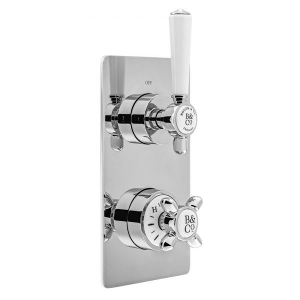 Vado Booth &amp; Co Axbridge Chrome 1 Outlet Concealed Thermostatic Shower Valve