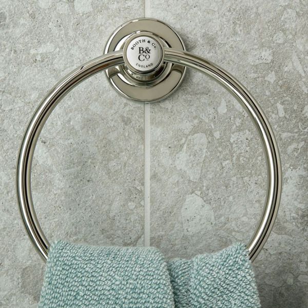 Vado Booth &amp; Co Axbridge Nickel Towel Ring #3