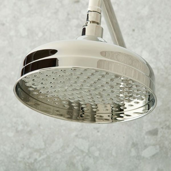 Vado Booth &amp; Co Axbridge Nickel 200mm Round Shower Head with Arm #2
