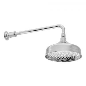 Vado Booth & Co Axbridge Chrome 200mm Round Shower Head with Arm