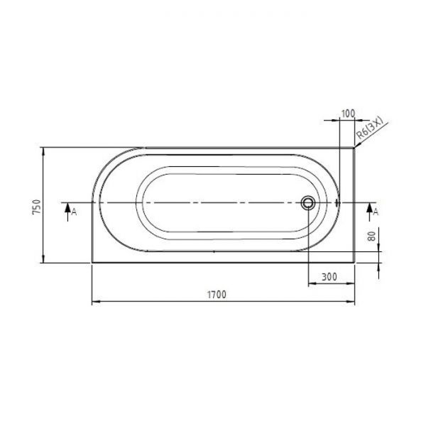 BC Designs Ancorner 1700mm Left Hand Shower Bath #3