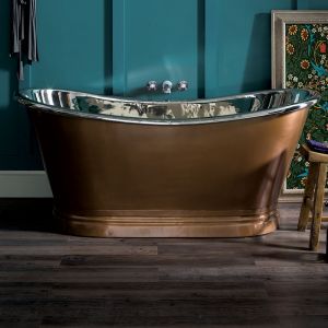 BC Designs Nickel and Antique Copper Freestanding Boat Bath 1700 x 725mm BAC016