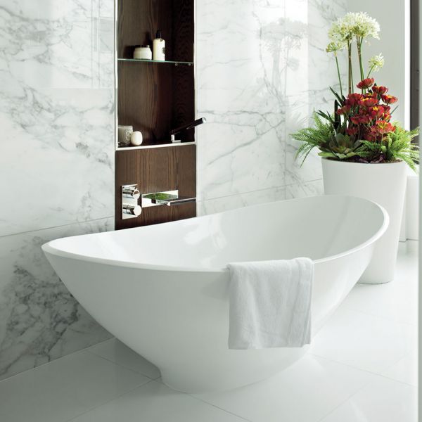 BC Designs Kurv Matt White Double Ended Freestanding Bath 1890 x 900 BAB006 #5