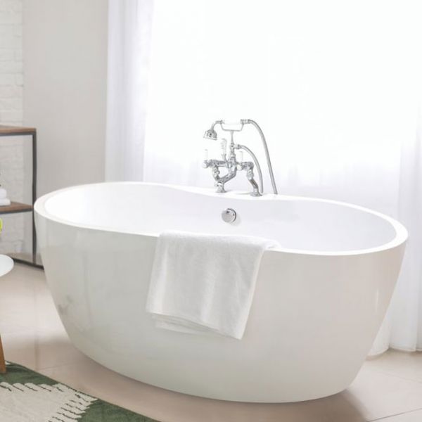 BC Designs Tamorina Petite Double Ended Freestanding Bath 1400 x 750mm BAS058 #2