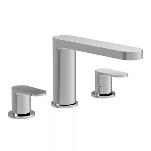 BC Designs Chelmsford Chrome Deck Mounted 3 Hole Bath Filler Tap