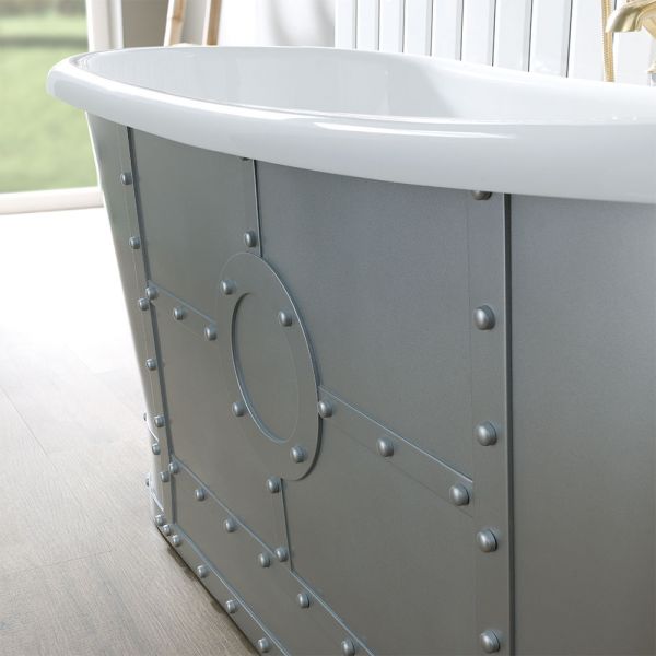 BC Designs Industrial Freestanding Boat Bath 1730 x 690mm BAS060 #3