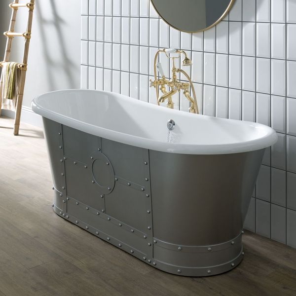 BC Designs Industrial Freestanding Boat Bath 1730 x 690mm BAS060 #2