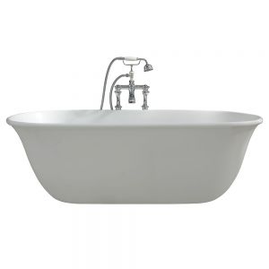 BC Designs Omnia Matt White Double Ended Freestanding Bath 1615 x 760 BAB079