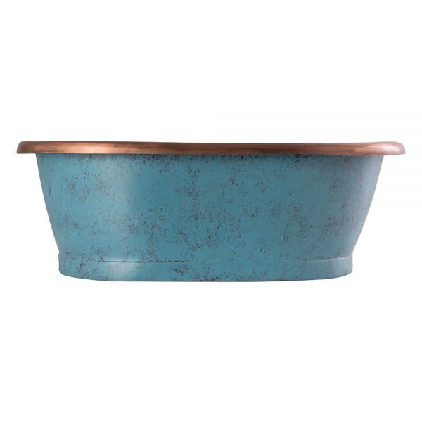 BC Designs Antique Copper and Patinata Blue Countertop Basin 530 x 345mm BAC054 #2