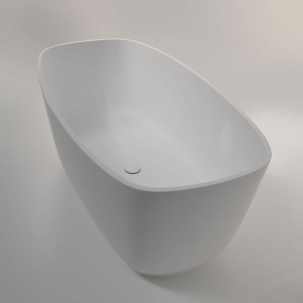 BC Designs Projekt Divita Matt White Double Ended Freestanding Bath 1495 x 720 BAB074 #2