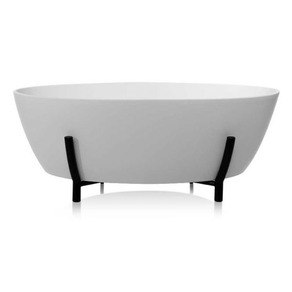 BC Designs Projekt Essex Matt White Double Ended Freestanding Bath 1510 x 760 BAB080