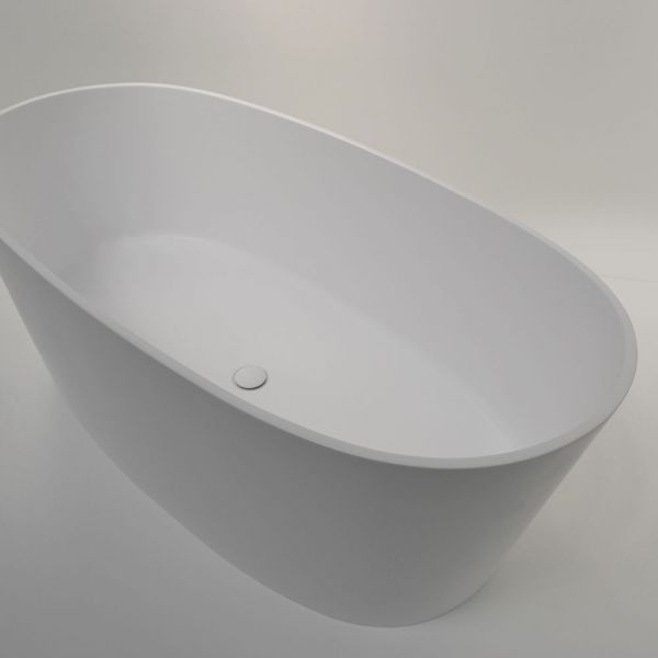 BC Designs Projekt Sorpressa Matt White Double Ended Freestanding Bath 1510 x 760 BAB072 #2