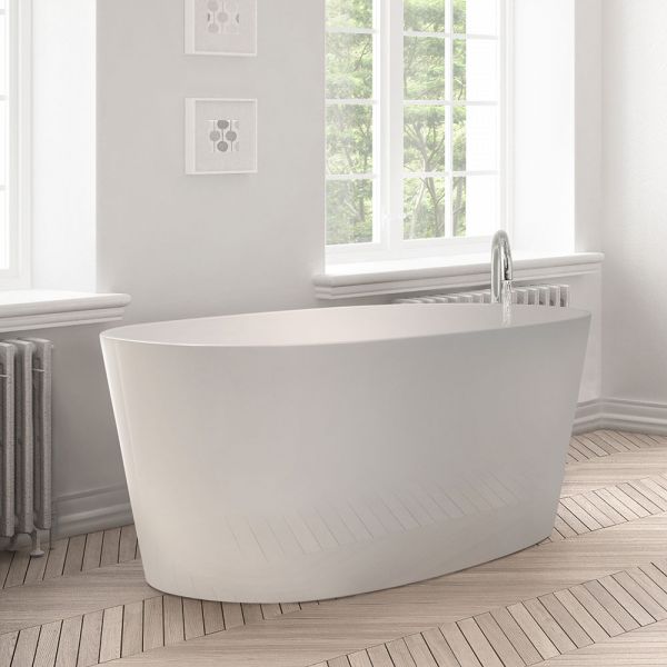 BC Designs Projekt Sorpressa Matt White Double Ended Freestanding Bath 1510 x 760 BAB072 #3
