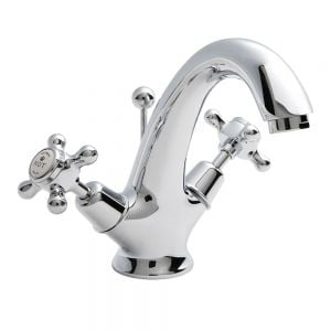 BC Designs Victrion Crosshead Chrome Mono Basin Mixer Tap with Waste