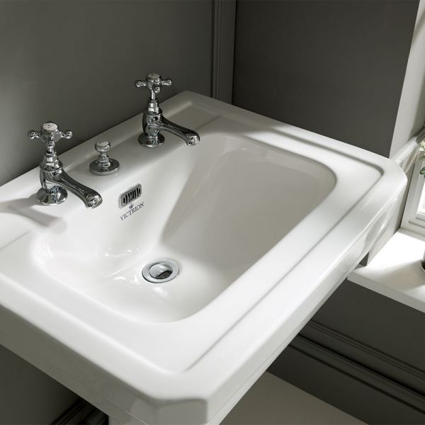 BC Designs Victrion Crosshead Chrome Basin Pillar Taps #2