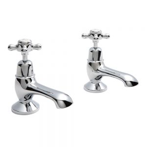 BC Designs Victrion Crosshead Chrome Bath Pillar Taps