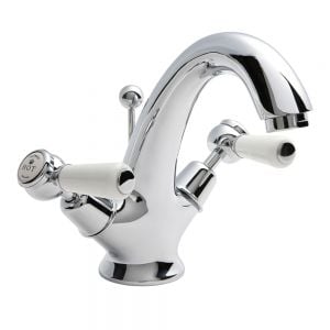 BC Designs Victrion Lever Chrome Mono Basin Mixer Tap with Pull Up Waste