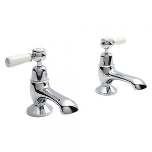 BC Designs Victrion Lever Chrome Bath Pillar Taps