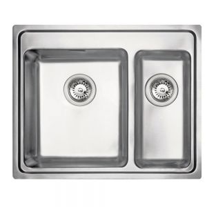 Clearwater Bella 1.5 Bowl Inset Stainless Steel Kitchen Sink 625 x 520