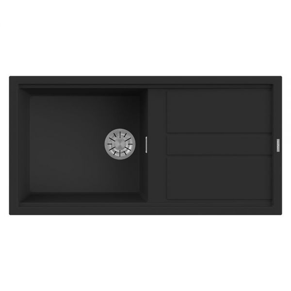 Reginox Best Black 1 Bowl Granite Kitchen Sink 1000 x 510mm