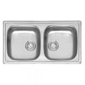 Reginox Beta Double Bowl Stainless Steel Kitchen Sink 780 x 430mm