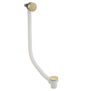 Crosswater MPRO Brushed Brass Overflow Bath Filler with Click Clack Waste