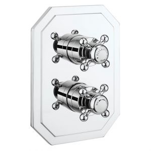Crosswater Belgravia Crossbox Chrome Two Outlet Thermostatic Shower Valve