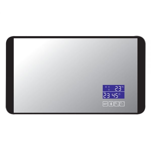 JTP Digital Matt Black Rectangular LED Bluetooth Mirror 500 x 900mm #3