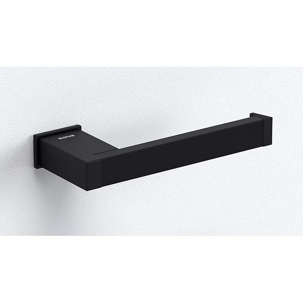 Sonia S Cube Black Open Toilet Roll Holder