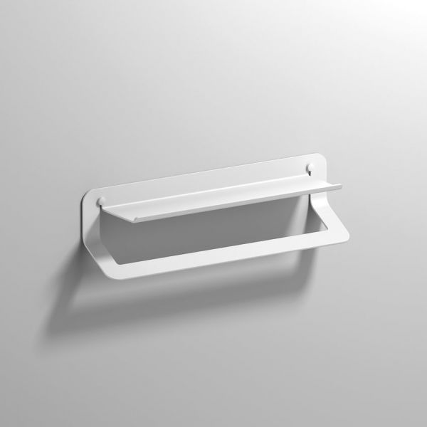 Sonia Quick White Towel Rail with 450mm Shower Shelf