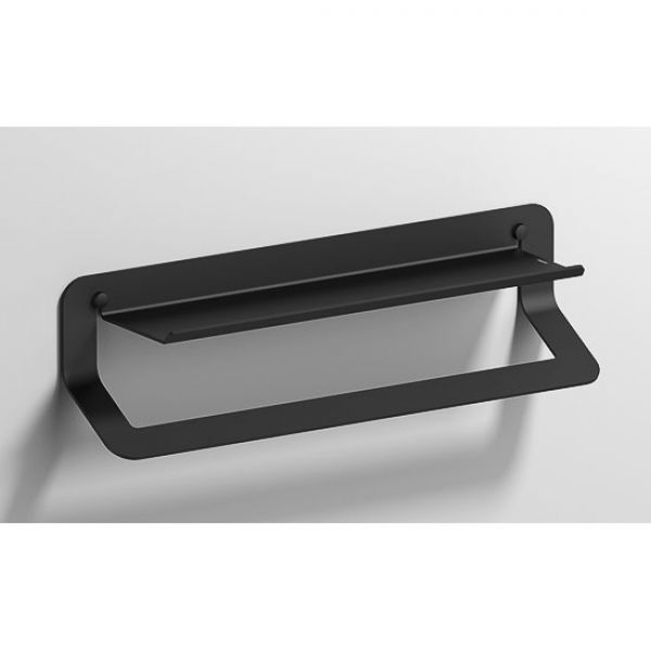 Sonia Quick Black Towel Rail with 450mm Shower Shelf