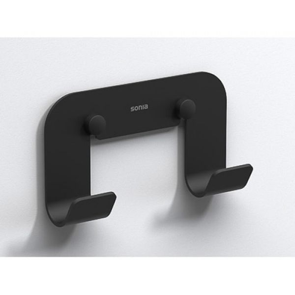 Sonia Quick Black Double Robe Hook