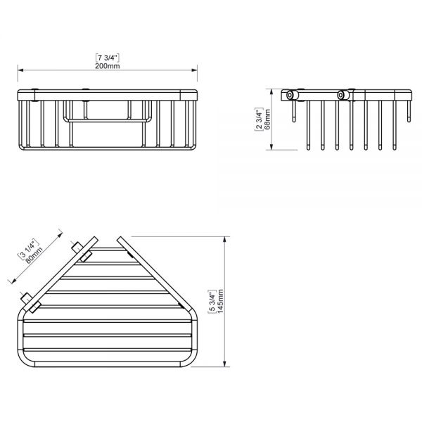 Sonia Chrome Large Corner Shower Basket #2