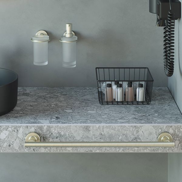 Sonia Tecno Project Brushed Nickel Towel Rail 33cm #2