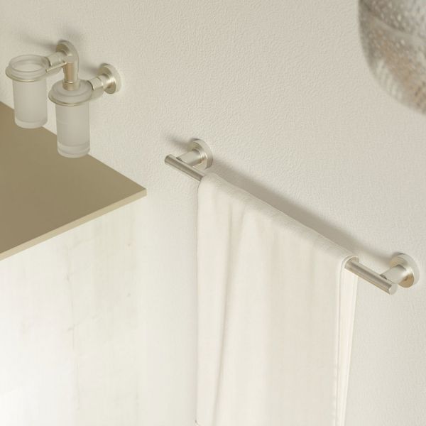 Sonia Tecno Project Brushed Nickel Towel Rail 33cm #3