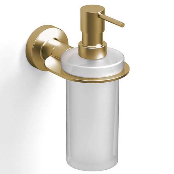 Sonia Tecno Project Brushed Brass Glass Soap Dispenser BO197798