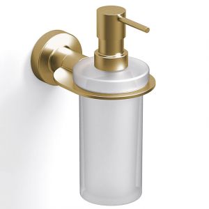 Sonia Tecno Project Brushed Brass Glass Soap Dispenser