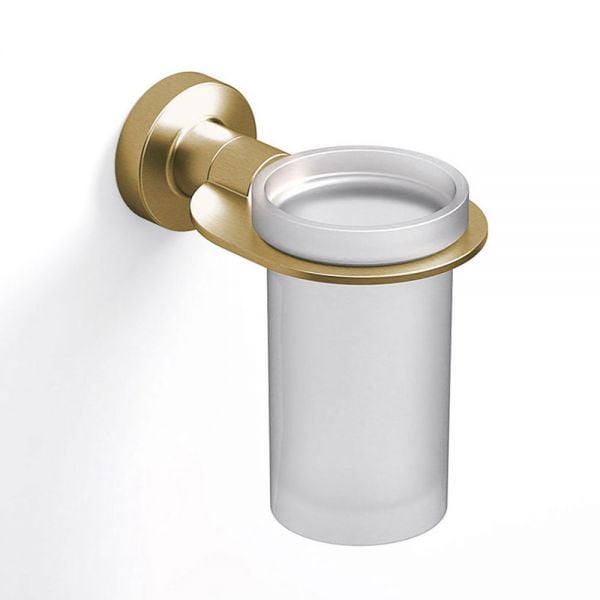 Sonia Tecno Project Brushed Brass Tumbler Holder