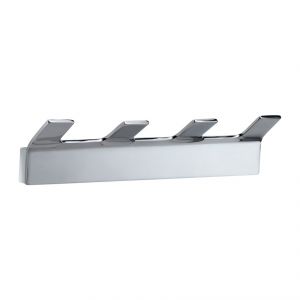 Gedy Chrome Wall Mounted Rectangular Multiple Robe Hook