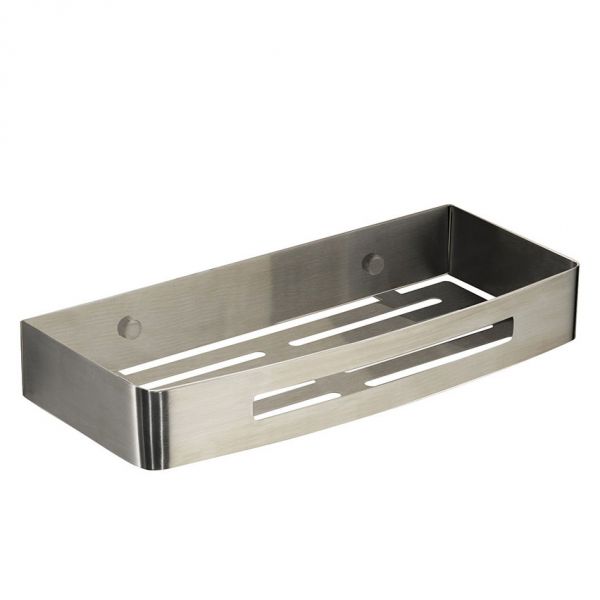 Gedy Nerva Brushed Stainless Steel Shower Basket - BO-2417-38