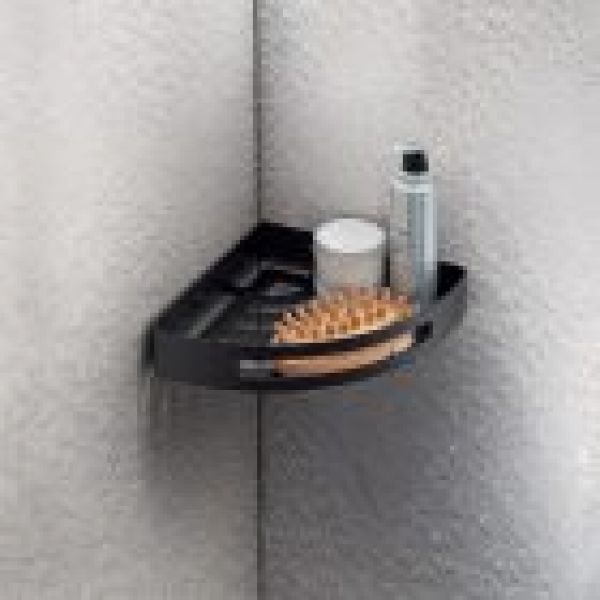 Gedy Nerva Black Corner Shower Basket #2